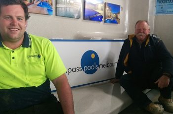 Compass Pools Melbourne Father and Son Pool Builders Team 20y