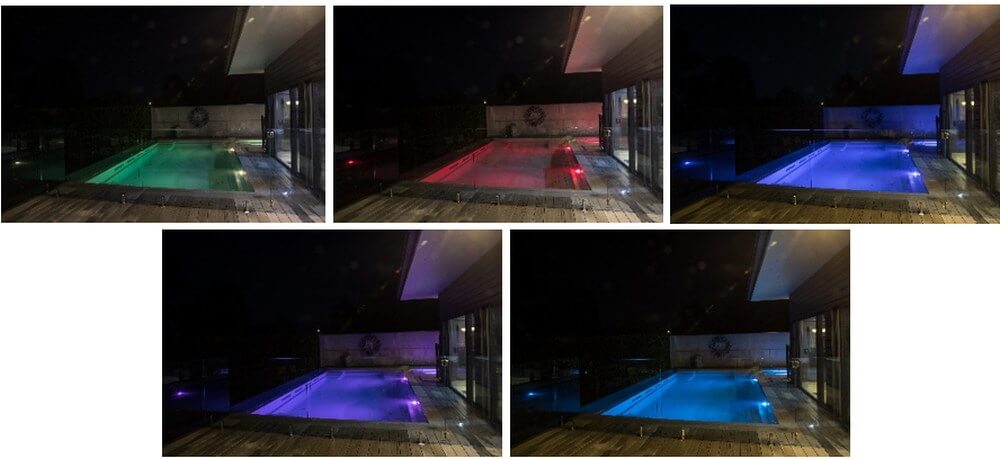 Compass Pools Melbourne Pool lights affecting pool colour